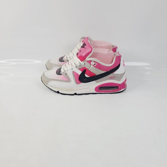 Nike Women's White Grey Pink Black Air Max Command Low Top Running Shoes Size 8 - Picture 2 of 7